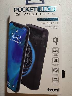 Pocket Juice 841351168168 Wireless Pro 8 000 Mah Internal Battery Charging Dual Usb