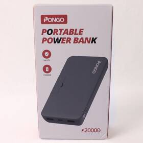 Pbq20 Pongo Solid Black Color Portable Power Bank 20000mah Model Tested/works
