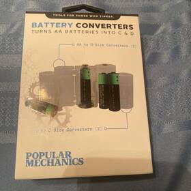 Popular Mechanics 816281015295 Aa Battery Converter Kit Transforms To C And D Size 2xc 2xd