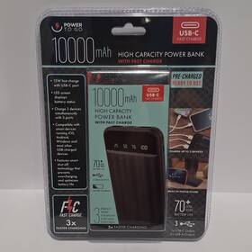 1087018010 Power To Go 10000mah Bank Usb-c Fast Charge 3 Outputs Led Display