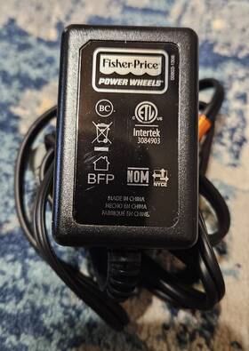 00801-2101 Power Wheels Fisher Price 12v 1 Amp Charger Model