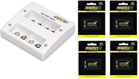 Mh-c490f-dcw-49v Powerex Mh-c490f Stealth Two-hour 4-bank Nimh Charger With Four 9.6v Batteries