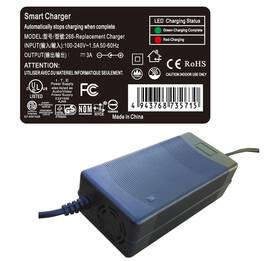 Powertech Supplier 689340677655 3 Amp Smart Charger Compatible With Hiboy S2 Lite Electric Scooter Green Red