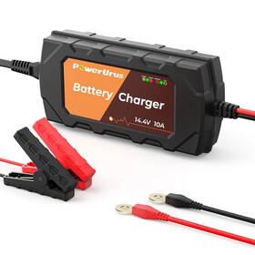 Powerurus 671891692973 12v 10a Lithium Battery Charger For Lifepo4 Rv Boat Deep Cycle Use Travel