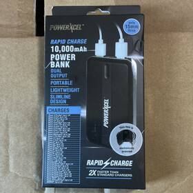 Rcs10-24 Powerxcel Rcs10-24/0186 10 000mah Rapid Charge Power Bank Dual Output Usb Smartphones Tablets
