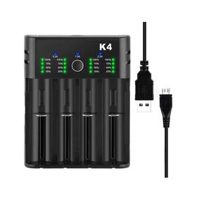 Proxxi 445021476435 4-slot With Usb Port Universal Rechargeable Li-ion Battery Charger