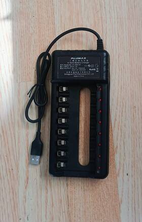 Pj-n801w Pujimax 8-slot Nimh Aa Aaa Battery Charger Usb Mains