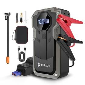 2000a Pursuit 008678878679 Ump Starter Air Compressor 8l Gas/6l Diesel Lcd Display - Black