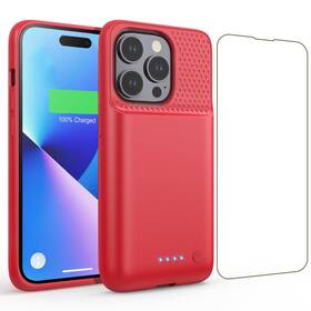 B0d3bywhtc Pxwaxpy Iphone 14 Pro Battery Case 7200mah Slim Portable Charging Cover Red