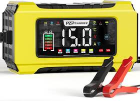 Pzp 726084767652 15-amp 12v/24v Smart Battery Charger Maintainer And Trickle For Lifep
