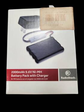 2302722 Radioshack Radio Shack 2000mah 9.6v Ni-mh Battery Pack With Charger