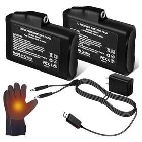 Hat-relaxweex-0443 Relaxweex 4 Pcs 7.4 Volt Rechargeable Li-ion Battery And 8.4 Dual Heated 2200mah