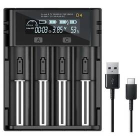 14650 Replacify 445002747790 4 Bay Battery Charger For 18650 Aa Aaa 10400 14500 With Lcd Display