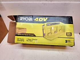 Op407 Ryobi New 40v 3-port Sequential Battery Fast Charger Free Shipping