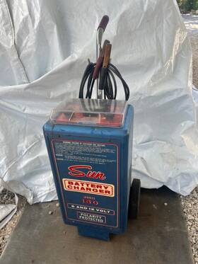 Bc160 Schumacher Electric 313033612660 Manual Wheel Battery Charger Vintage Sun