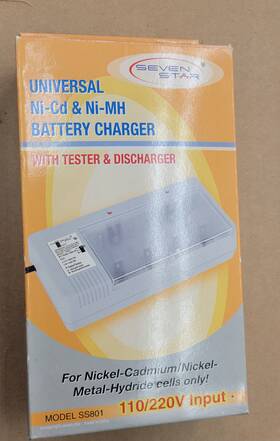 Ss801 Seven Star 769981801005 Universal Ni-cd And Ni-mh Battery Charger With Tester/discharger
