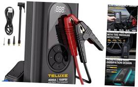 4000a Shanghai Gaofeifei Technology Co. Ltd Te01 Portable Car Jump Starter With Air Compressor 150psi Battery