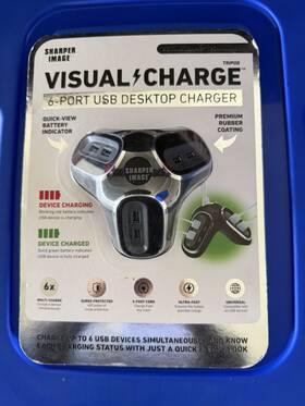 Ts1016-visual Sharper Image Charge-tripod Visual Charge 6-port Usb Charger Quick-view Indicator 5-foot Co