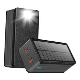 22.5w Shenzhen Pusiou Intelligent Co.. Ltd. Ps-8w Solar Power Bank Battery Pack 80000mah Pd Fast Charging Cellephone Black