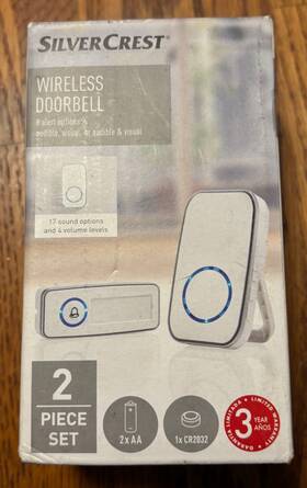 Silvercrest 056232785716 Wireless Door Bell 17 Sound Options