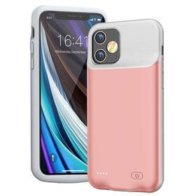 B0clnlk167 Snronew Iphone 12 Mini 6000mah Battery Case Rechargeable Portable Charging Cover Pink