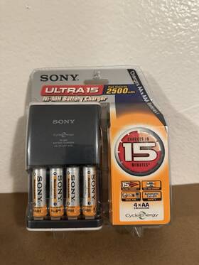 Ac100-120v Sony Bcg-34hue4 Ultra 15 Ni-mh Charger Battery Works With Batteries