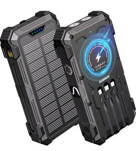 Pn-w33a Sudrov Solar Charger Power Bank 42800mah Wireless Portable Qc3.0 Fast Charging