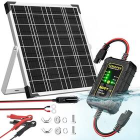 B0fzjdqf7g Sunapex 12v Solar Battery Charger 25w Waterproof Panel Kit Aluminum Trickl