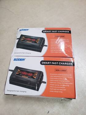 Son-1206d Suoer 947532006404 Lot Of 2 - Smart Fast Battery Charger 12v