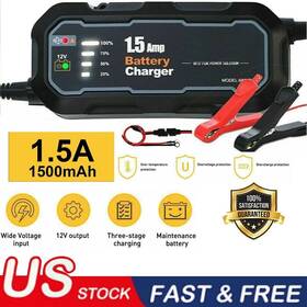 2r4wrsggeh Supsupsiu 12v Cargador De Bateria 1.5a Portatil Para Pasar Corriente Auto Carro Con Cables