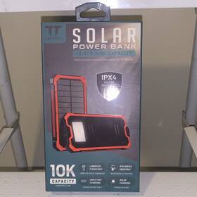 Ettpb10 Tactech Solar Power Bank 10000mah Usb-a Usb-c