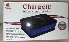 Tech Smart Usa 671196092966 Charge It Battery Station Pro For Aaa Aa C D And 9v Alkaline Nimh Li-ion Nib