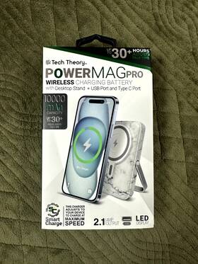 Pw-10kpmp-mb8 Tech Theory Power Mag Pro Wireless Charging Battery - White