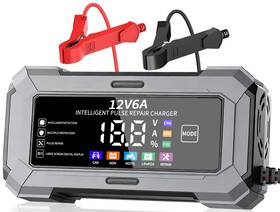 Temola 739630925185 12v 6a Car Battery Charger - Trickle Maintainer For