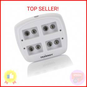 Tn136 Tenergy 844949001670 Smart 9v 4-bay Battery Charger For Rechargeable Nimh 9 Volt Batter
