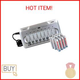 8xaaa Tenergy 844949010665 Tn145 8-bay Aa/aaa Nimh/nicd Charger 8xaa And Premium Batteries Co