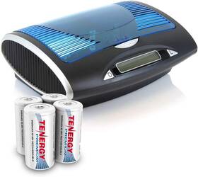 Tenergy 844949031769 Premium 4xc Charger Black Silver Transparent Blue White