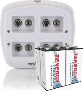 Tn136 Tenergy 90242 4 Bay 9v Smart Charger With Pieces Premium Nimh