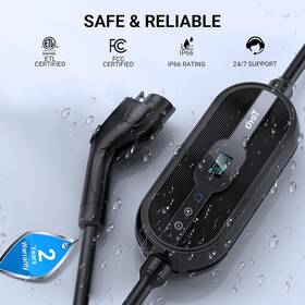Za05-u007k Tera Electric Vehicle Charger For Tesla Level 1 And 2 J1772 32a 8a 240v