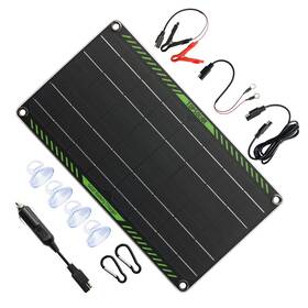 Topsolar 788392506316 10w 12v Solar Trickle Charger For Car Boat Rv Battery Lighter Clip