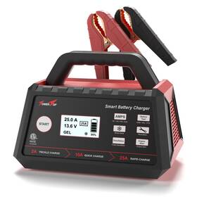 Towertop 712396063414 2/10/25 Amp 12v Smart Car Battery Charger Fully Automatic Maintainer