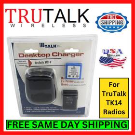 Acc-407 Trutalk 014803005018 Desktop Charger Cradle For Tk14 Radio Walkie Talkie With Cable Kit