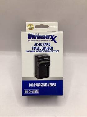 Um-ch-vbd58 Ultimaxx Travel Charger For Vw-vbd58 Vbd58 Panasonic Aj-px29