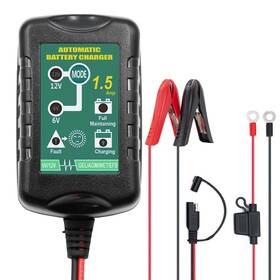 Unocho 712492608007 6v 12v Battery Charger 1.5a Automatic Maintainer Trickle Char