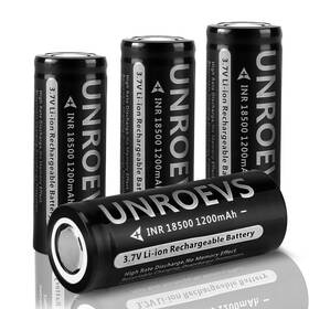 3.7v1200 Unroevs 18500-4 18500 Rechargeable Battery Mah Solar Batteries Lithium Batteri