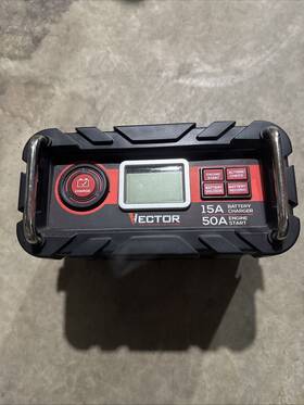 Vector 445047978937 15 Amp Automatic 12v Battery Charger W 50 Engine Start And Alternator Check