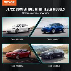 J1772 Vevor 840349904498 To Tesla Charger Adapter 80 Amp 240v Ac X