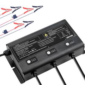 Cycdq5a3fl00ducte001 Vevor 3-bank 5a 12v Smart Marine Battery Charger Onboard Ip68 Waterproof Boat Rv