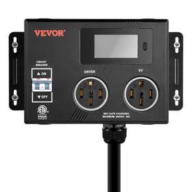 14-50r Vevor Lv04 Nema Splitter For Dryer And Ev 14-50p To 2x With 3.4 Inch Lcd Screen E