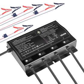 Uymc-4p Vevor 4bank 10a 12v Smart Marine Battery Charger Onboard Ip68 Waterproof Boat Rv